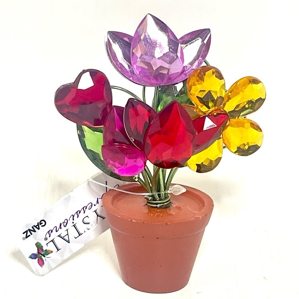 BNWT Ganz Crystal Expressions Bountiful Garden Posey Pot - Tulip and Daisy​ - Picture 2 of 7